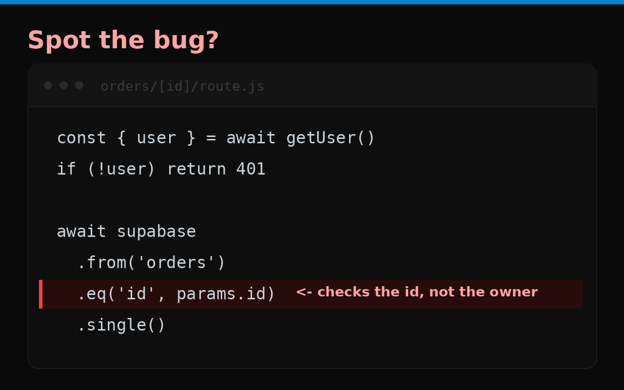 Spot the bug