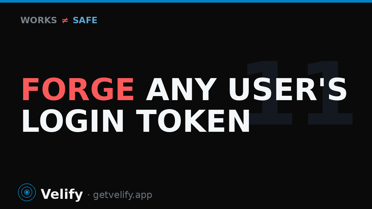 AI accepts forged login tokens