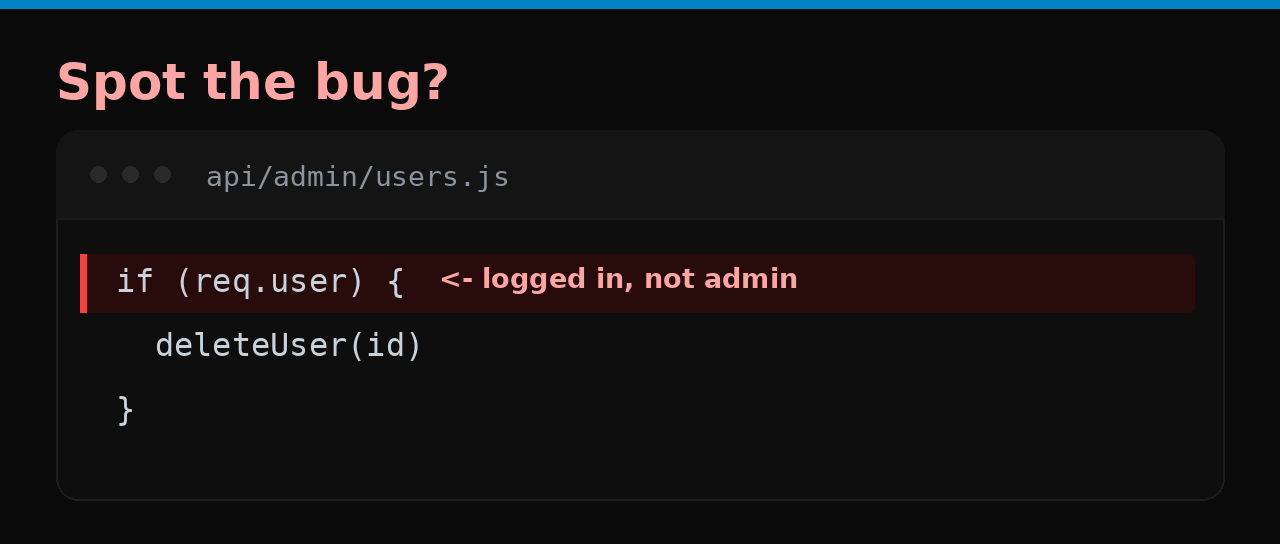 Spot the bug
