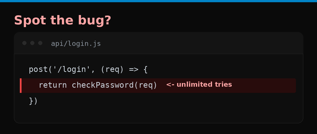 Spot the bug