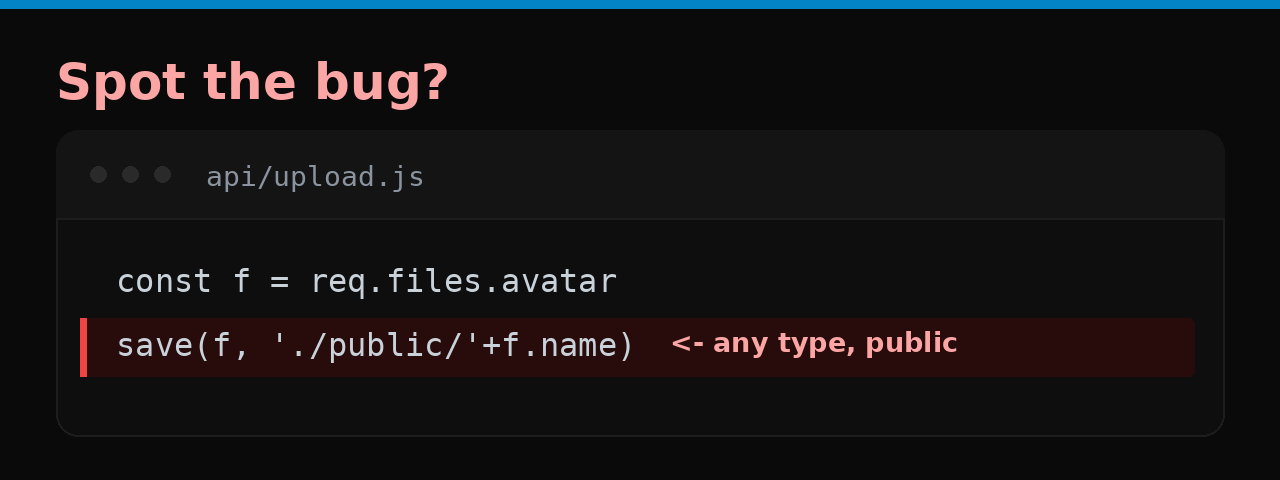Spot the bug