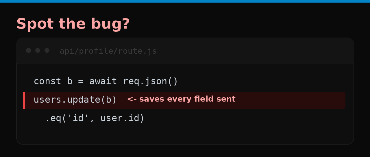 Spot the bug