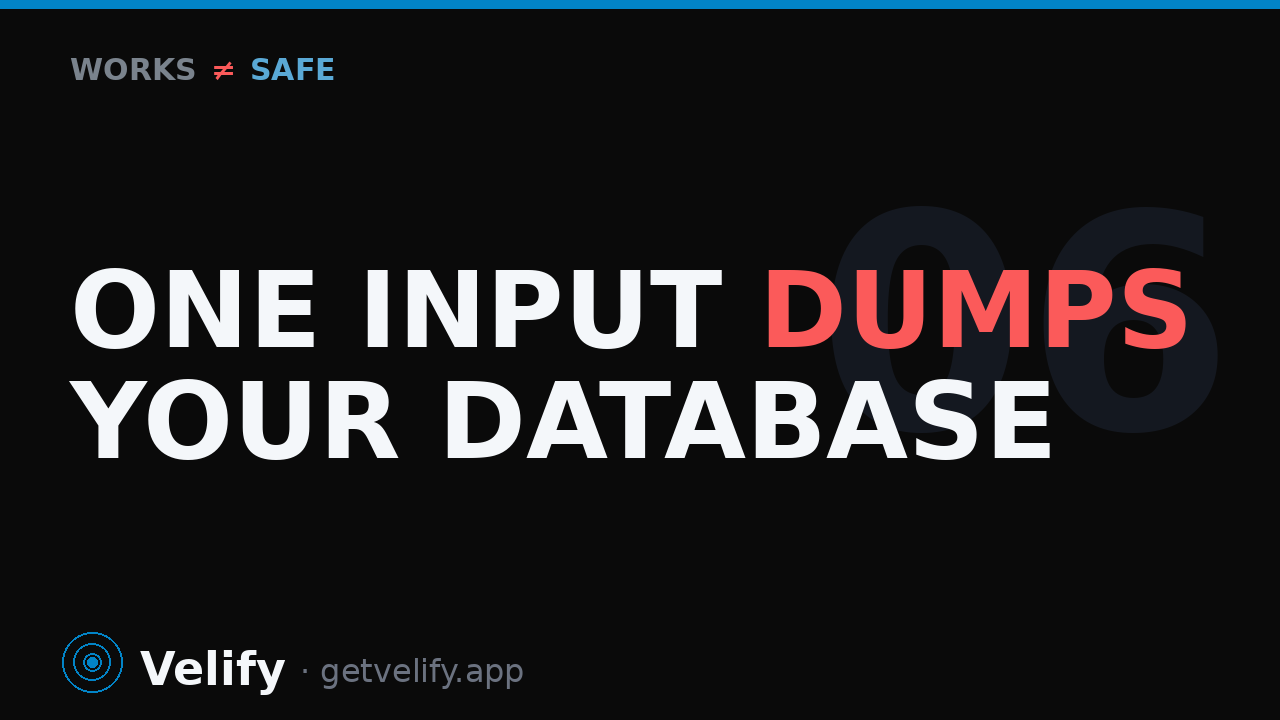 One input that dumps your whole database